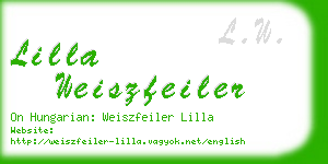 lilla weiszfeiler business card